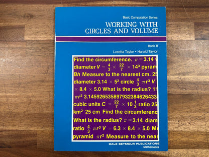 Working w Circles & Volume - Basic Computation Book 8 (VG)
