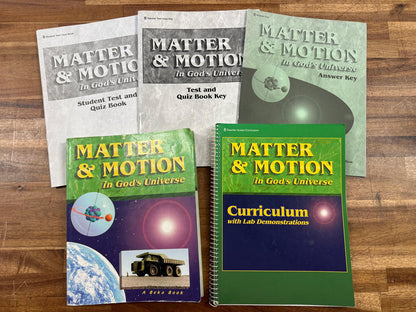 Abeka Science Gr 8 Matter & Motion 1st Ed SET of 5 (Good)