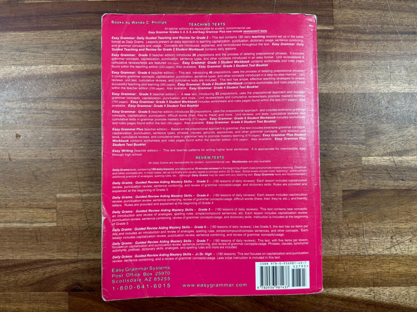 Easy Grammar 4 Teacher Edition - Wanda Philips (VG)