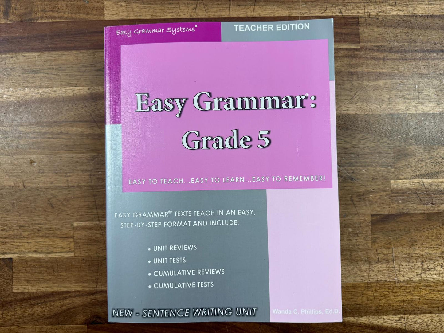 Easy Grammar 5 Teacher Edition - Wanda Philips (VG)
