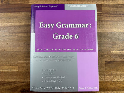 Easy Grammar 6 Teacher Edition - Wanda Philips (VG)