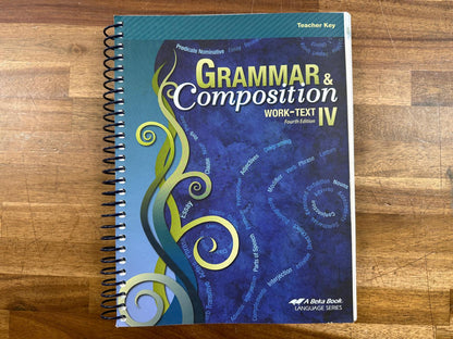 Abeka Grammar & Composition IV 4th Ed Worktext Key (VG)