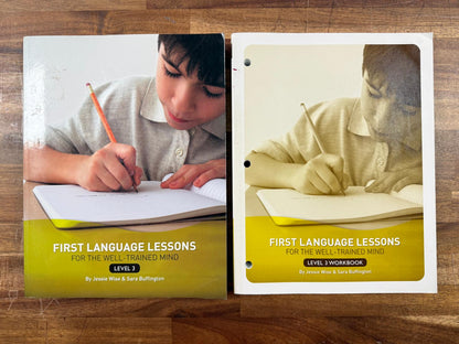 First Language Lessons for the Well-Trained Mind Lvl 3 SET VG