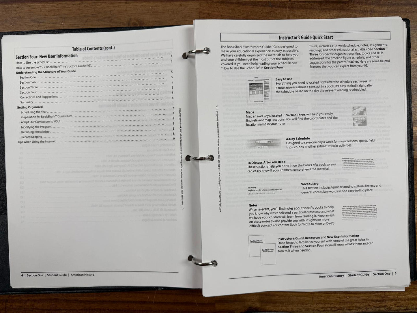 BookShark American History I Student Guide Ages 13-15 (VG)