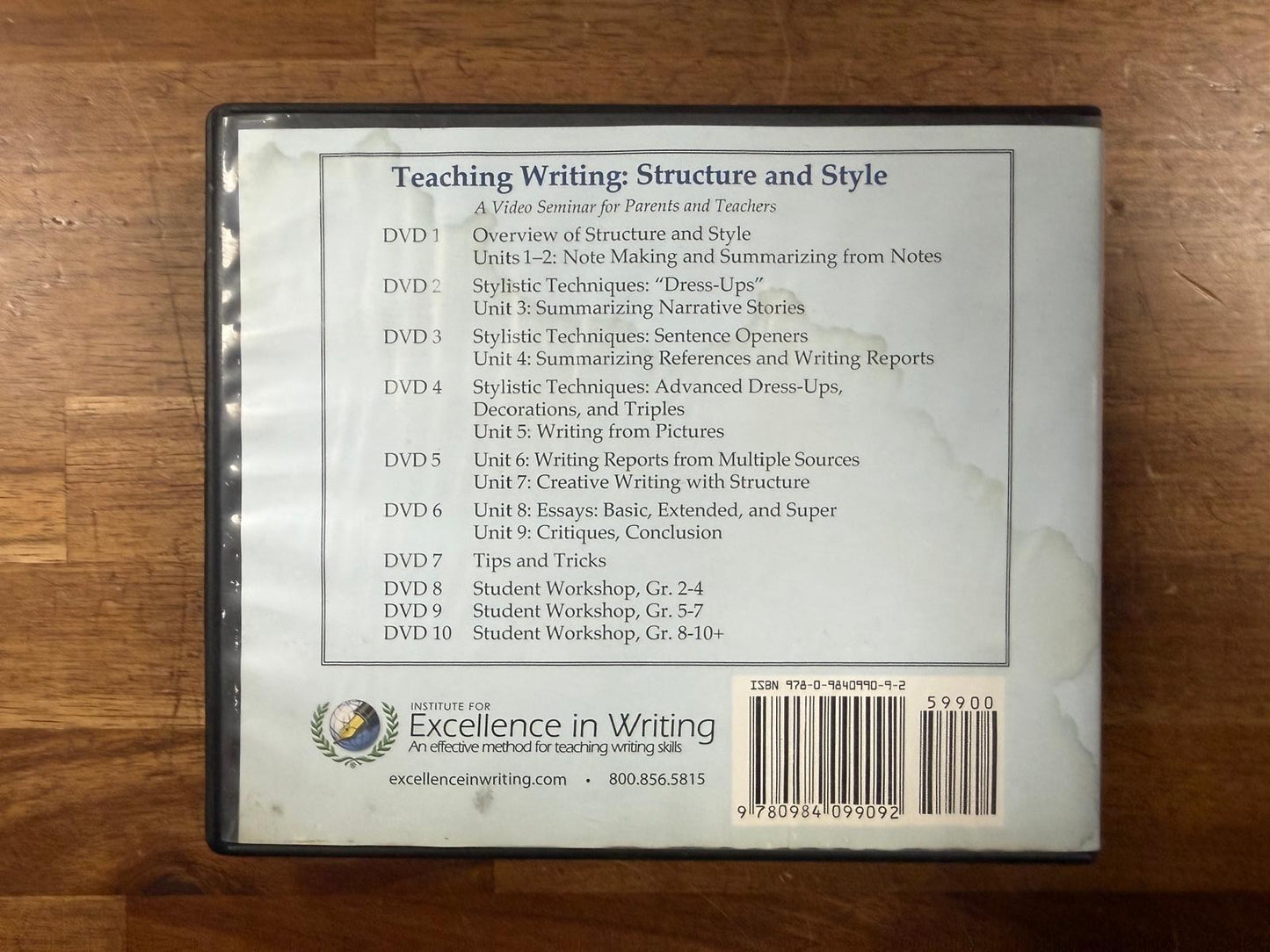 IEW Teaching Writing Structure & Style DVD Set (Good)