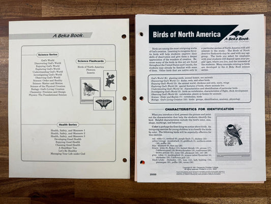 Abeka Birds of North America Teaching Cards (First Ed, VG)
