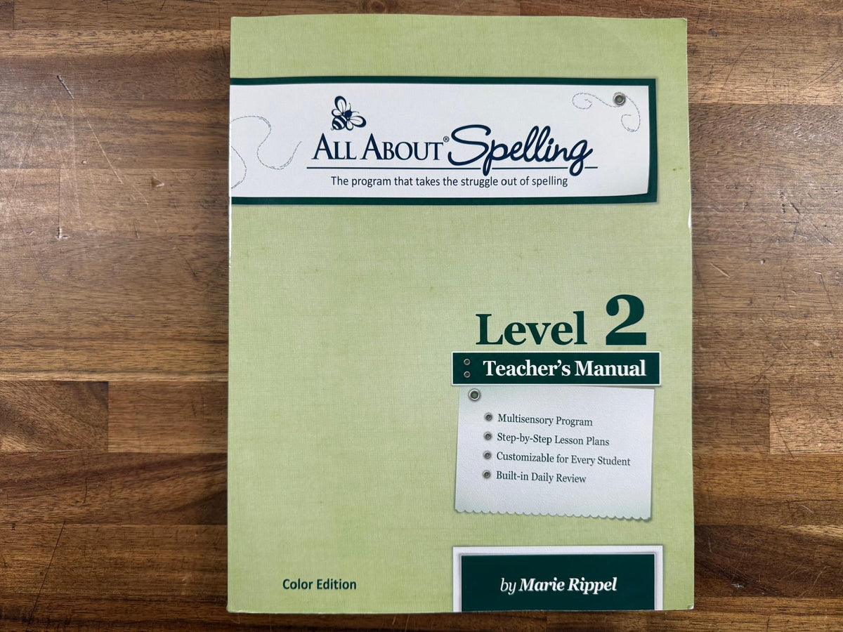 All About Spelling Level 2 Teacher Manual Color Ed 2023 (VG)