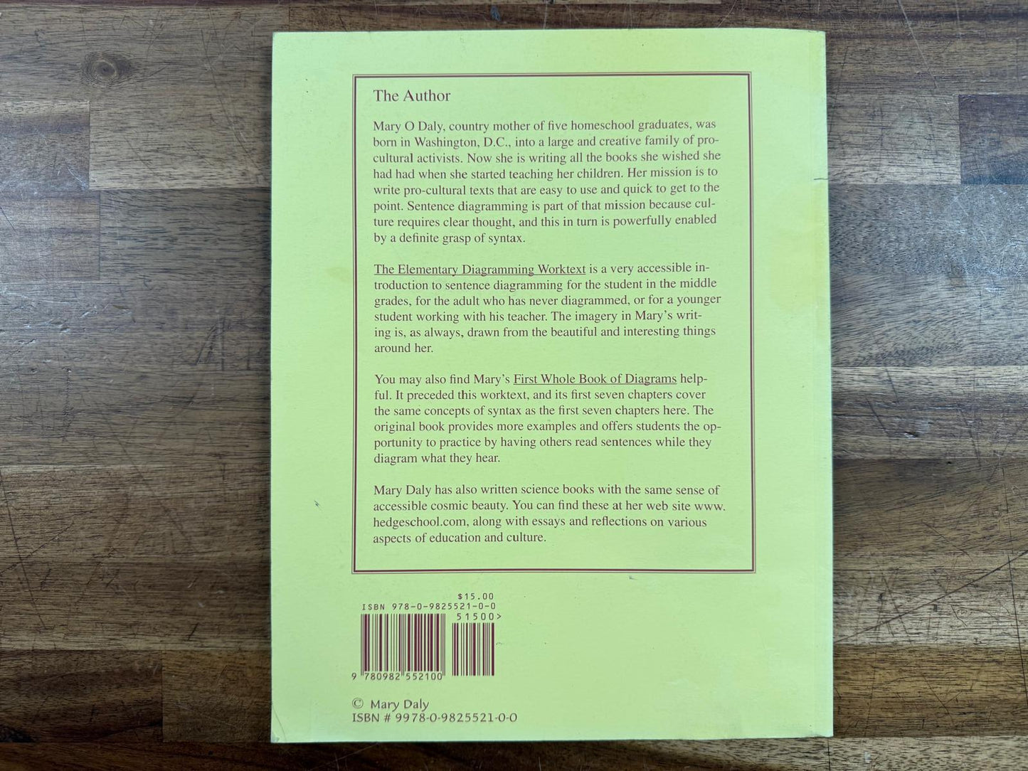 Elementary Diagramming Worktext - Mary O. Daly (PB, VG)