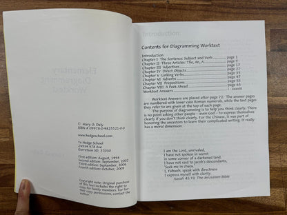 Elementary Diagramming Worktext - Mary O. Daly (PB, VG)
