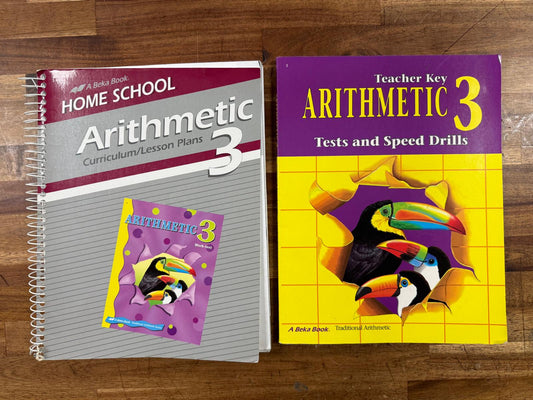 Abeka Arithmetic 3 4th Ed Lesson Plans & Keys SET (VG)