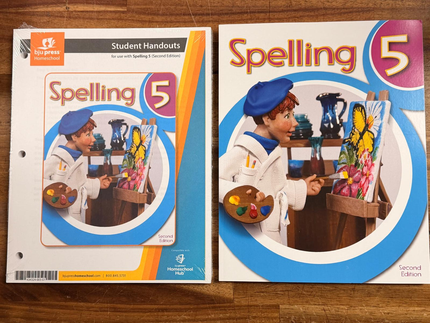 BJU Spelling 5 LOT of 2 Worktext & Handouts 2nd Ed