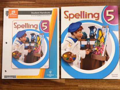 BJU Spelling 5 LOT of 2 Worktext & Handouts 2nd Ed