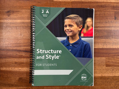 IEW Structure and Style for Students Year 2 Level A TM