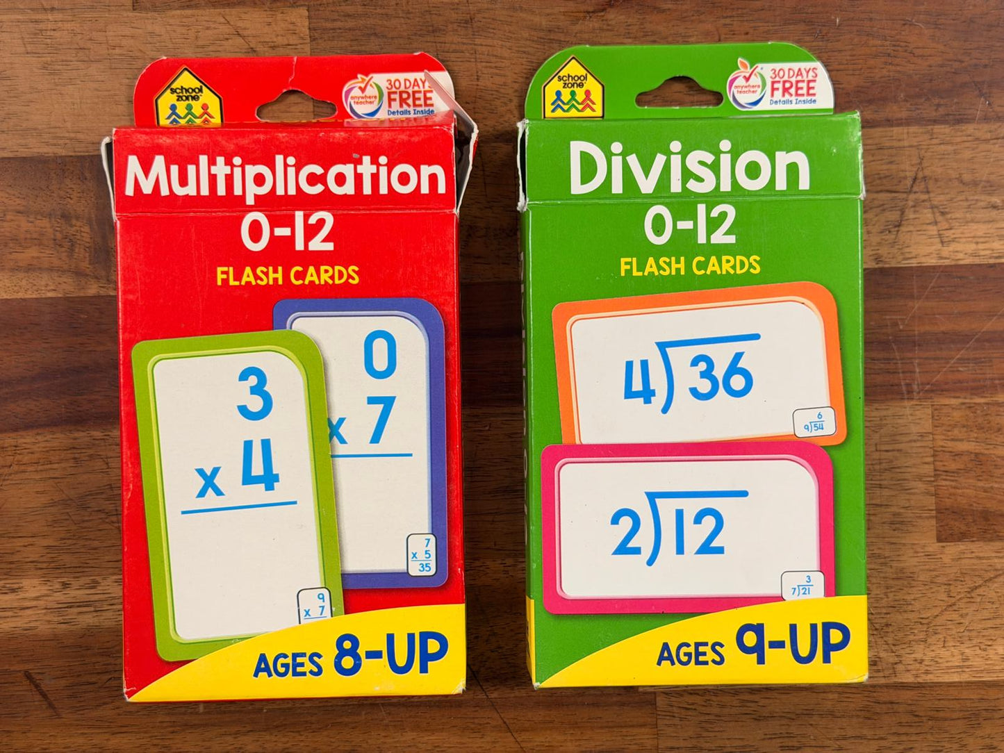Flashcards - Multiplication & Division - School Zone