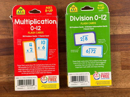 Flashcards - Multiplication & Division - School Zone