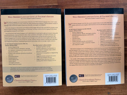 Well-Ordered Language 3A-3B Teacher's Edition SET