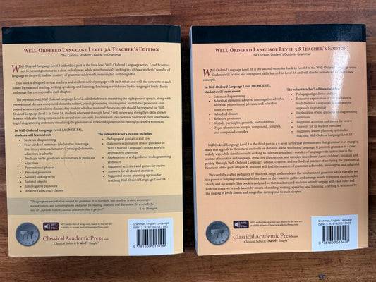 Well-Ordered Language 3A-3B Teacher's Edition SET