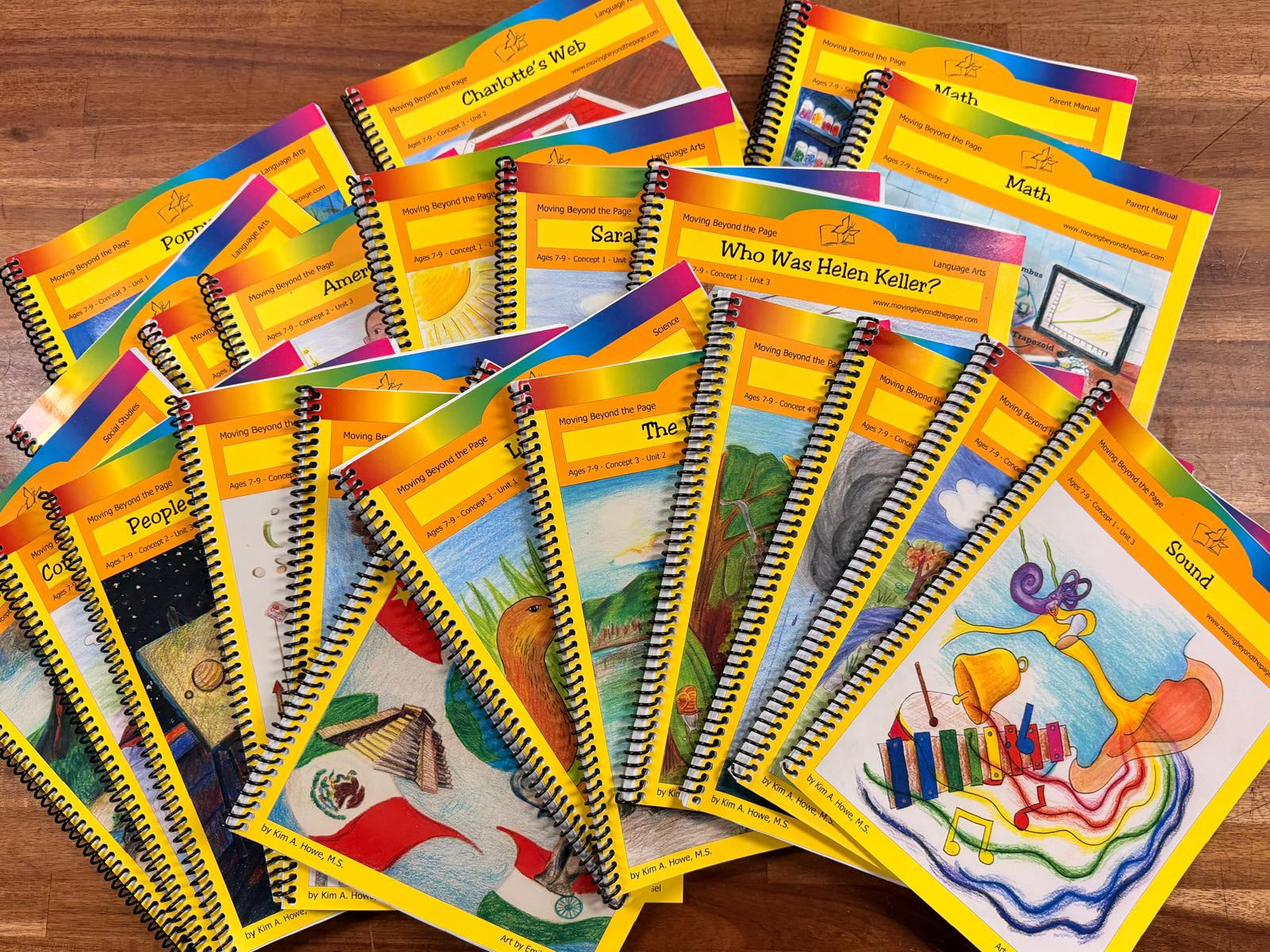 Moving Beyond the Page Ages 7-9 Curriculum Lot 26 Spiral Manuals