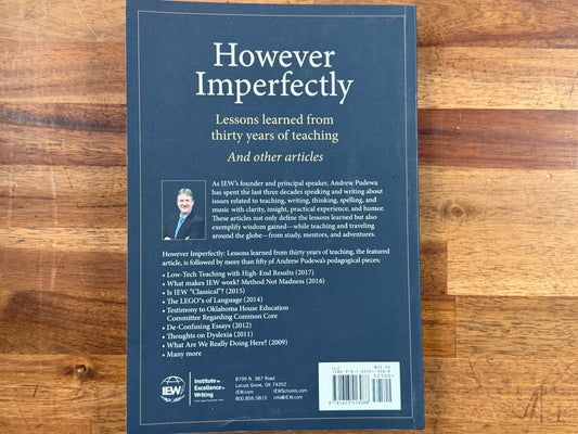 However Imperfectly - Lessons Learned - Andrew Pudewa w/ CD