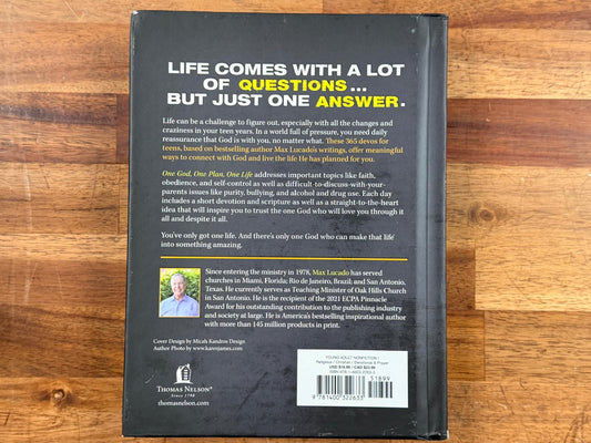 Lucado One God One Plan One Life - 365 Student Devotional