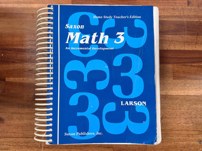 Saxon Math 3 Home Study Teacher's Edition