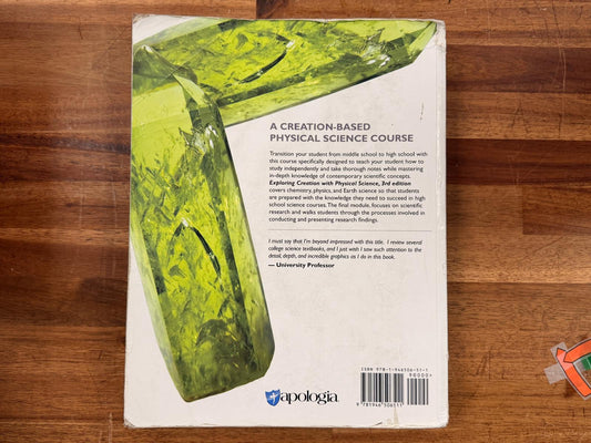Apologia Exploring Creation with Physical Science Txtbk 3rd Ed