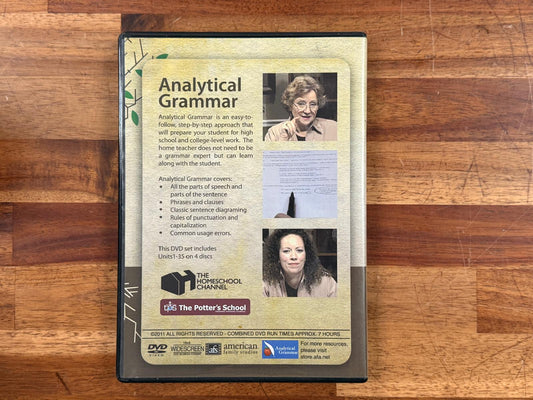 Analytical Grammar  DVD Set - Units 1-35 (4 Discs)