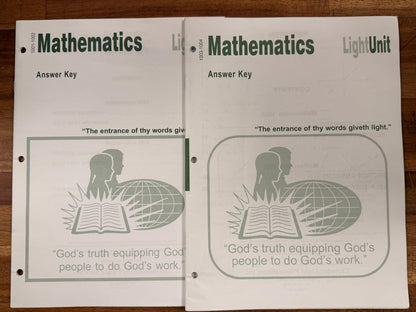 CLE Mathematics Light Unit 1001-1010 Answer Key - VG