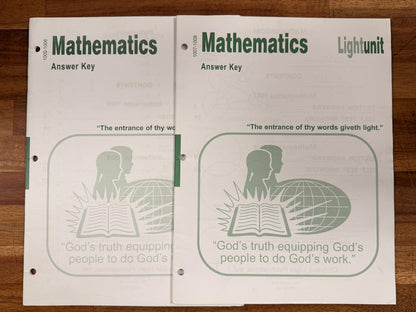 CLE Mathematics Light Unit 1001-1010 Answer Key - VG