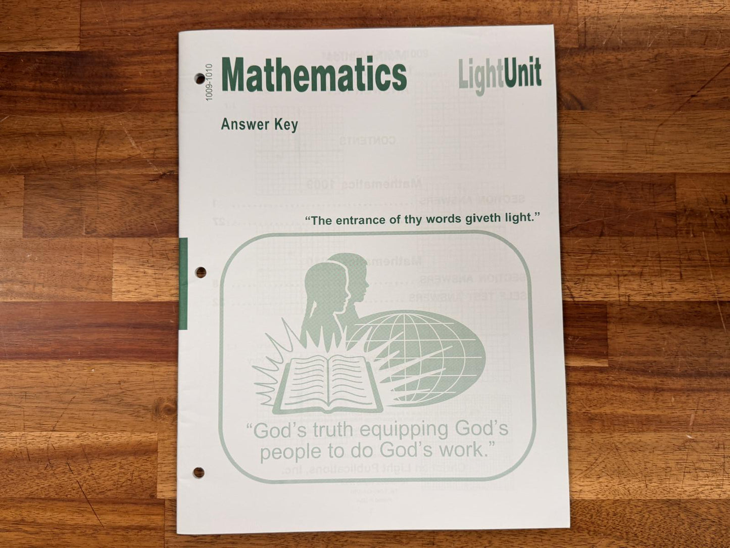 CLE Mathematics Light Unit 1001-1010 Answer Key - VG