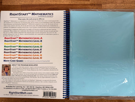 RightStart Mathematics Level B 2nd Ed Lesson & Appendix