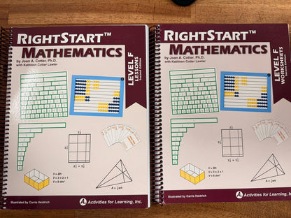 RightStart Mathematics Level F 2nd Ed Lesson & Worksheets