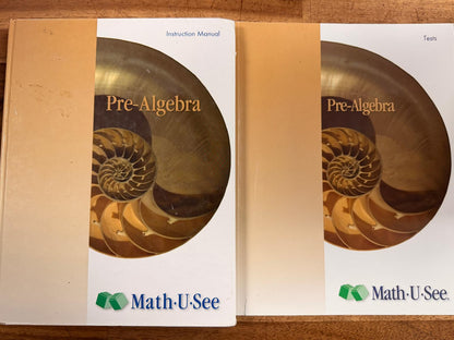 Math-U-See Pre-Algebra Instruction Manual & Tests - Acceptable