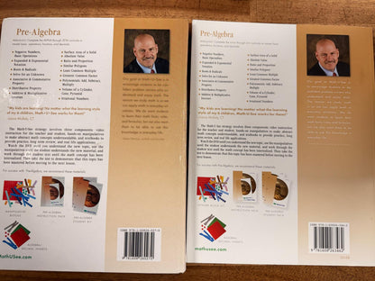 Math-U-See Pre-Algebra Instruction Manual & Tests - Acceptable