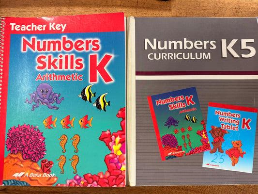 Abeka Number K5 Curriculum w/ Number Skills K Tchr Key