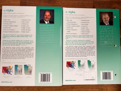 Math-U-See Alpha Instruction Manual + Test Activity Booklet VG
