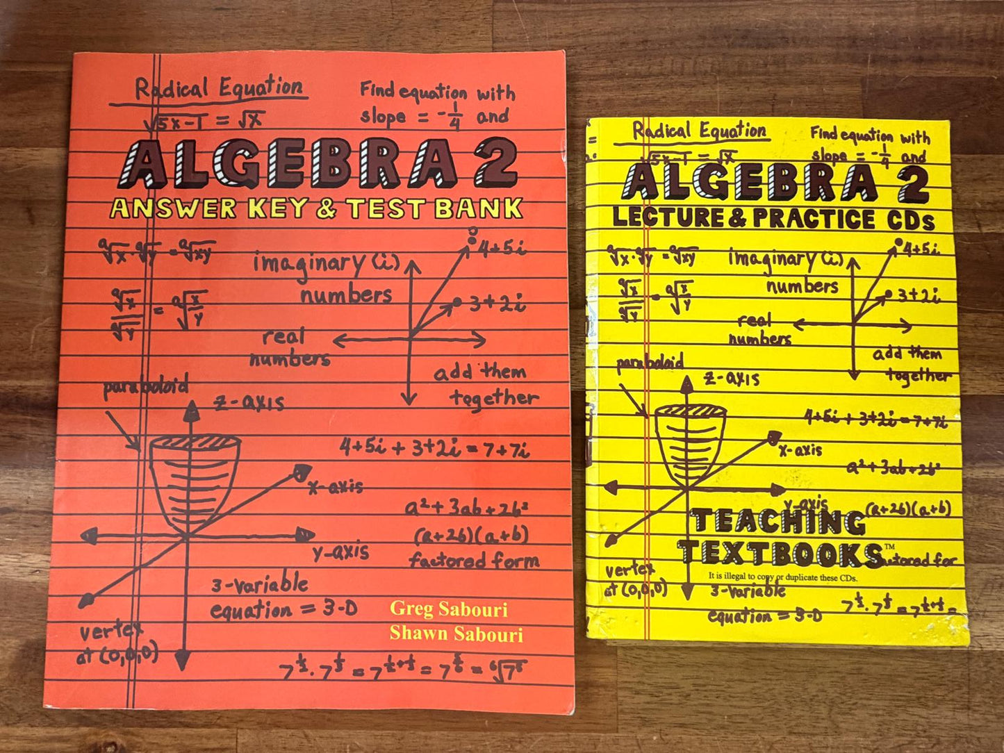 Teaching Textbooks Algebra 2 LOT of 3