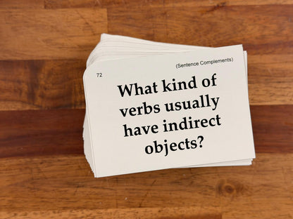 Memoria Press Flashcards - English Grammar Recitation