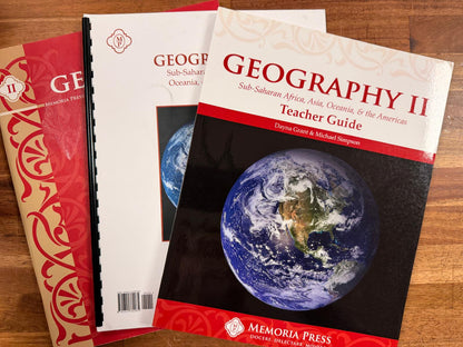 Memoria Press Geography II - Student Text, Guide, LPs