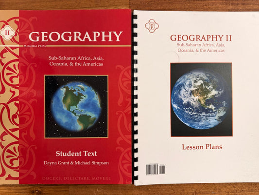 Memoria Press Geography II - Student Text, Guide, LPs