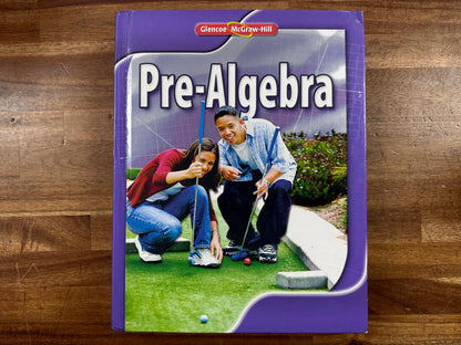 Pre-Algebra Textbook - Glencoe McGraw-Hill (HC, VG)