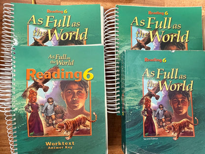 BJU Reading 6 LOT of 5 - Txt,AnswerKys,Flip Chart