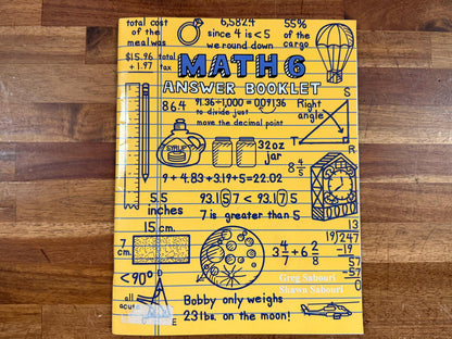 Teaching Textbooks Math 6 Answer Booklet