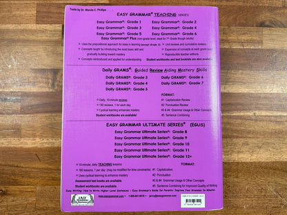 Easy Grammar Grade 6 - Teacher's Edition