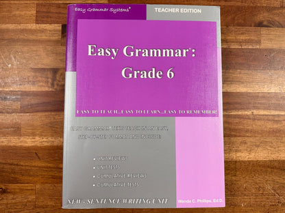 Easy Grammar Grade 6 - Teacher's Edition