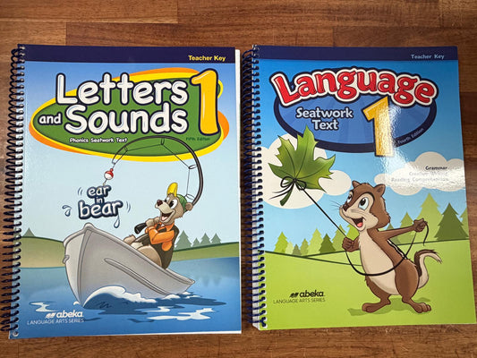 Abeka Language 1 Letters & Phonics Text Teacher Key (VG)