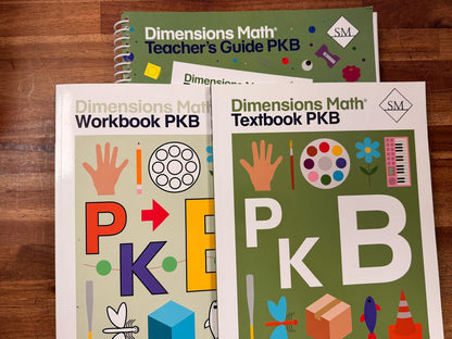 Dimensions Math PKB - Textbook, Workbook, Teacher Guide
