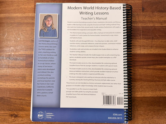 IEW Modern World History-Based Writing Lessons TM (2nd Ed)