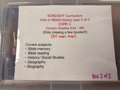 Sonlight Curriculum Intro in World History Year 2 of 2 LOT