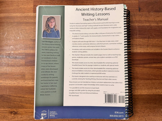 IEW Ancient History-Based Writing Lessons TM (6th Ed)